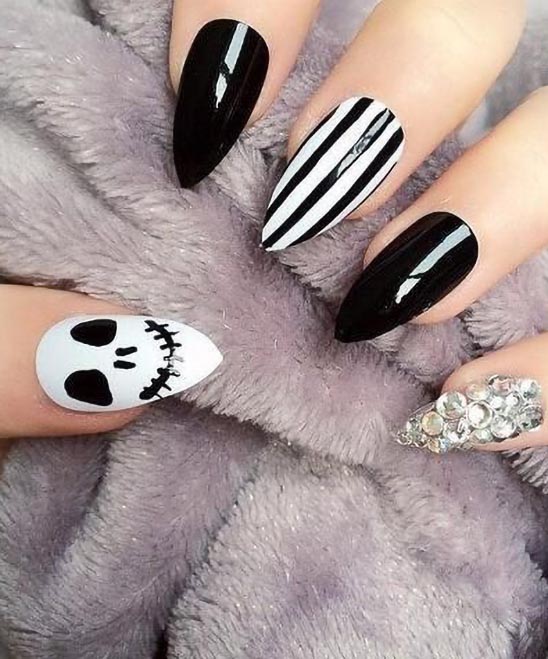 HALLOWEEN NAIL ART DESIGNS FOR SHORT NAILS