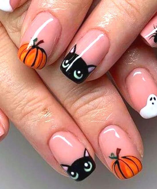 HALLOWEEN NAIL ART FOR SHORT NAILS