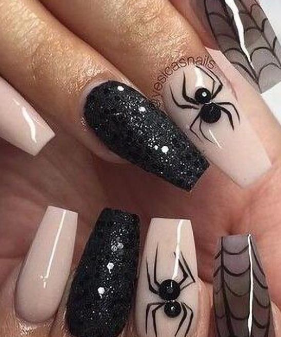 HALLOWEEN NAIL IDEAS WITH BLACK AND RED