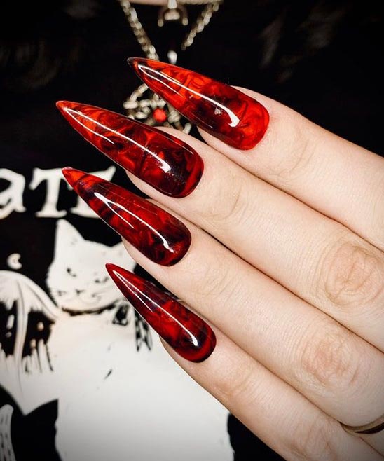 HALLOWEEN NAIL WITH RED
