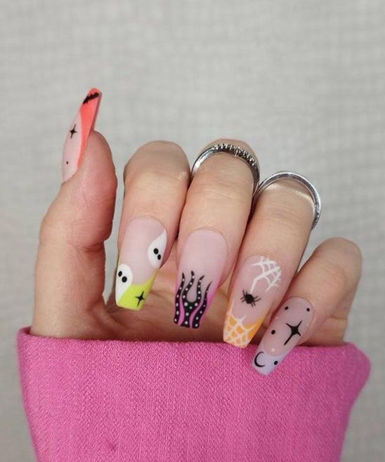 HALLOWEEN NAILS LONG COFFIN