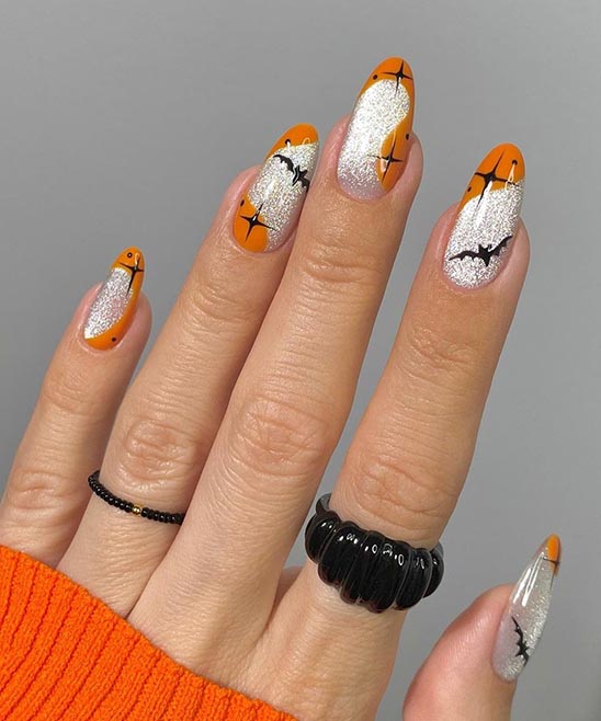 HALLOWEEN NAILS SHORT COFFIN