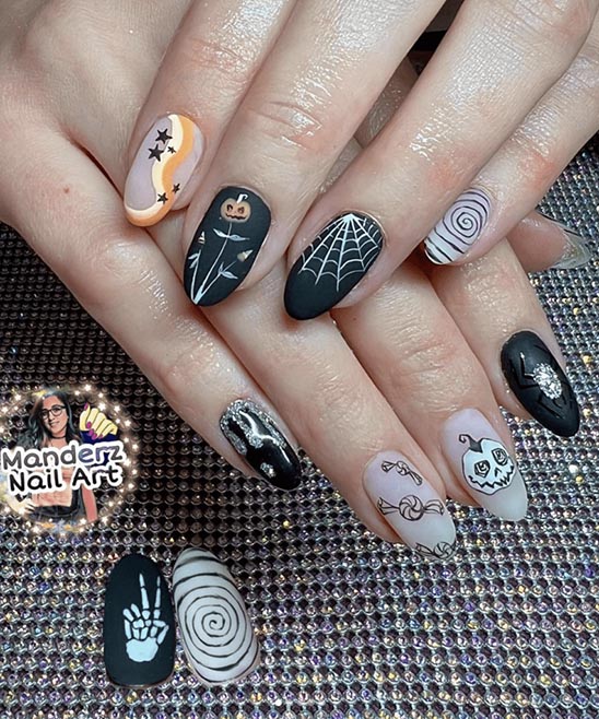 HALLOWEEN NAILS SHORT NAILS