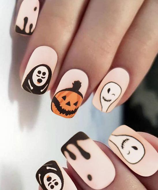 HALLOWEEN PRESS ON NAILS FOR WIDE NAIL BEDS