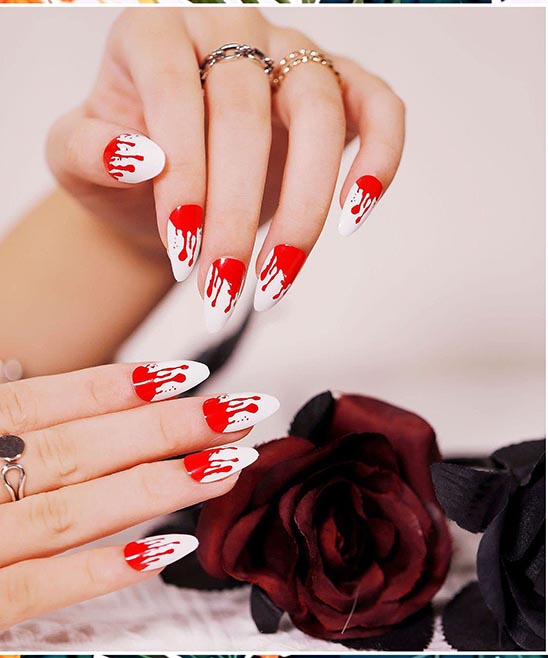HALLOWEEN RED NAILS