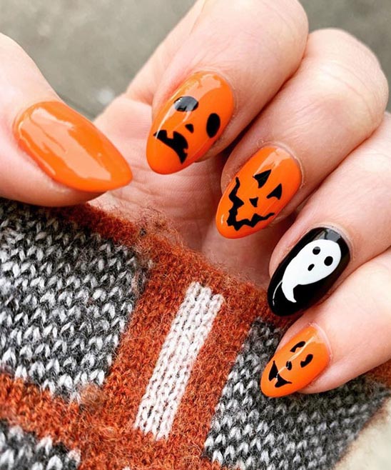 HALLOWEEN SHORT NAIL IDEAS