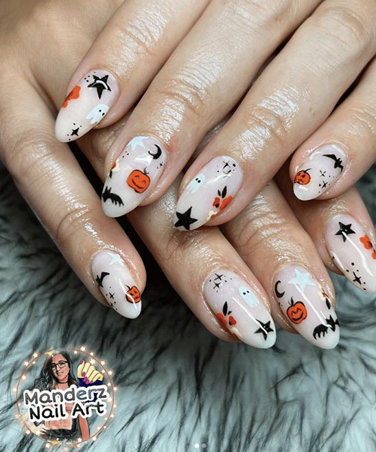 HALLOWEEN SHORT NAILS IDEAS