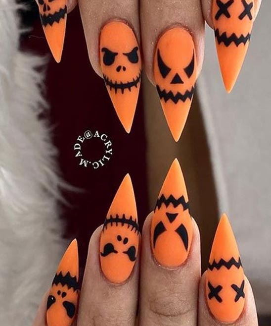 Halloween Design Acrylic Nails