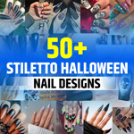 Halloween Stiletto Nails