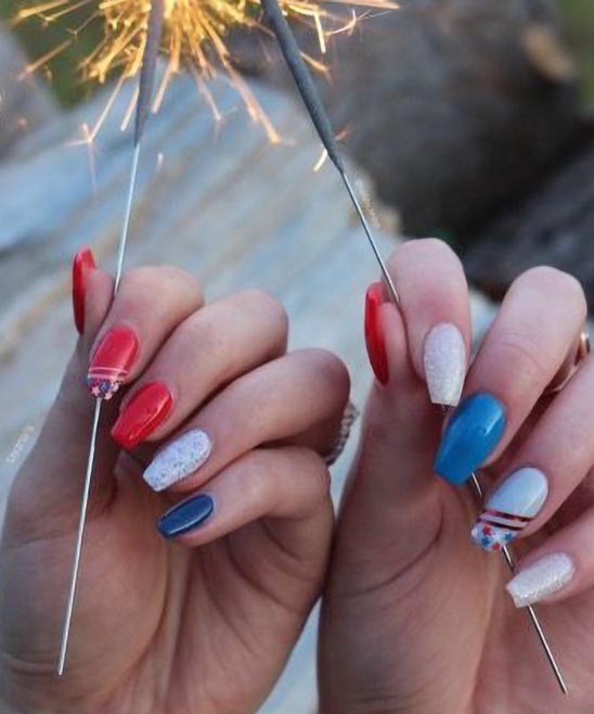 Jeep Nail Designs Red White and Blue