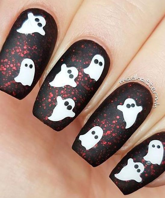 LONG COFFIN HALLOWEEN NAILS