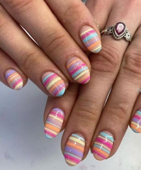 Multi Color Easter Nails