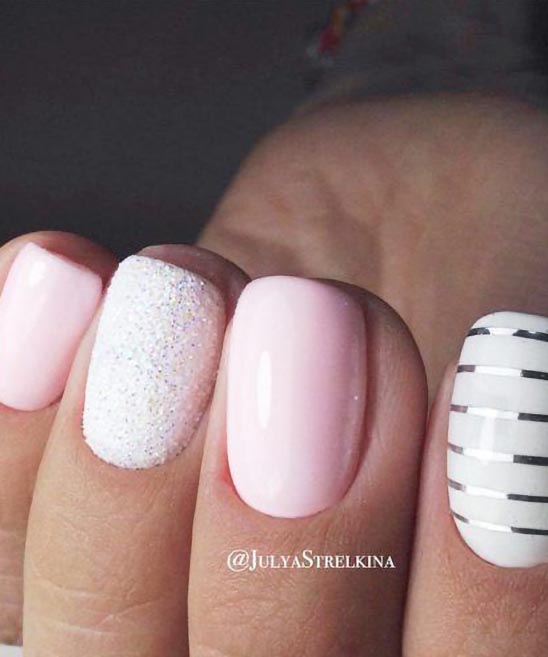 NAIL ART DESIGNS WHITE AND PINK