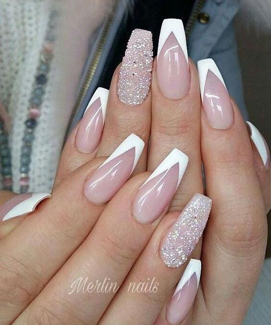 NAIL ART DESIGNS WITH WHITE TIPS