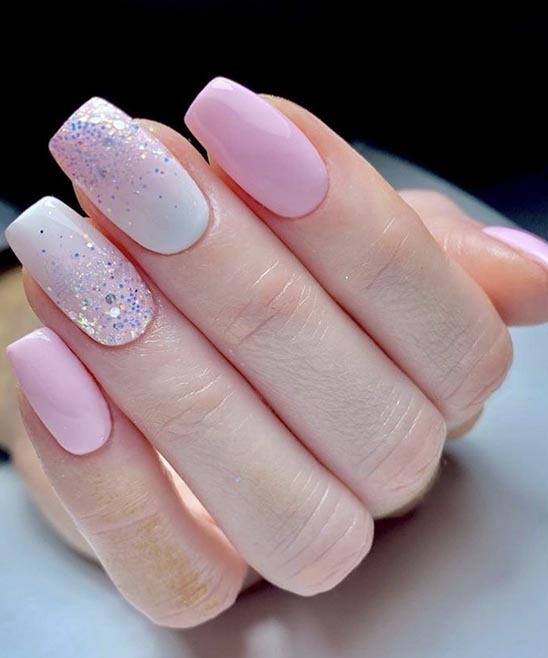 NAIL DESIGN IDEAS PINK AND WHITE