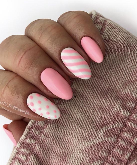 NAIL DESIGNS 2023 PINK AND WHITE