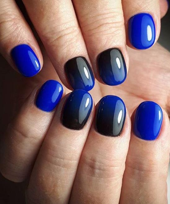 50+ Black and Blue Nail Designs (2024) - TailoringinHindi