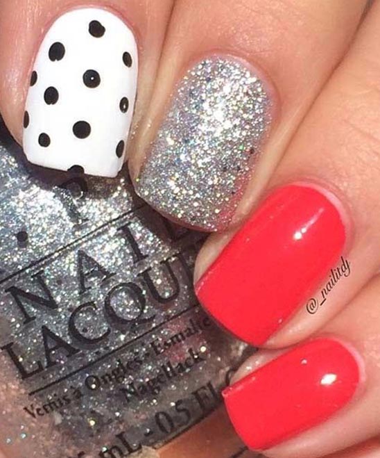NAIL DESIGNS IN RED AND WHITE