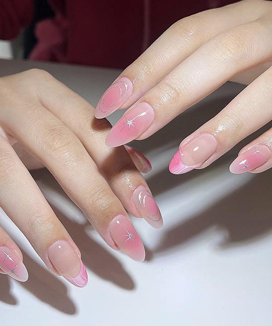 NAIL DESIGNS PINK AND WHITE OMBRE