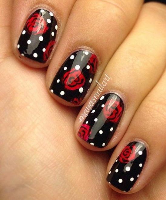 Nail Designs Red Tips