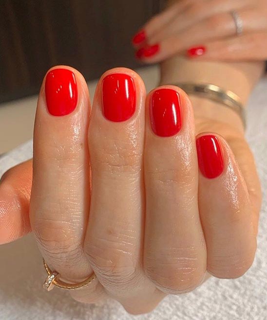Nail Designs for Short Nails Red