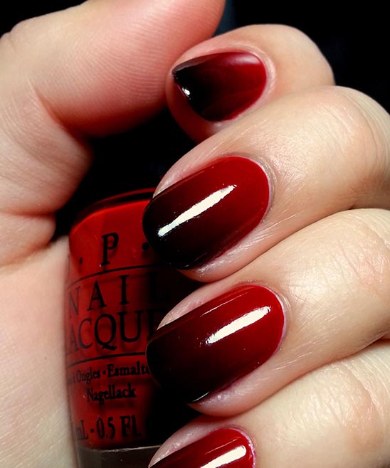 Nails Red and Dark Grey Designs