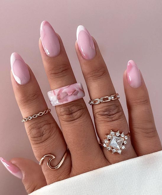 OMBRE PINK AND WHITE NAIL DESIGNS