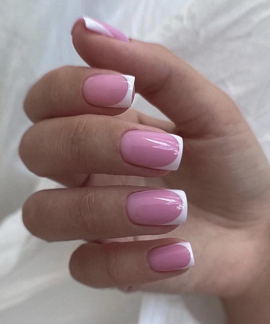 OMBRE PINK AND WHITE NAILS WITH DESIGN