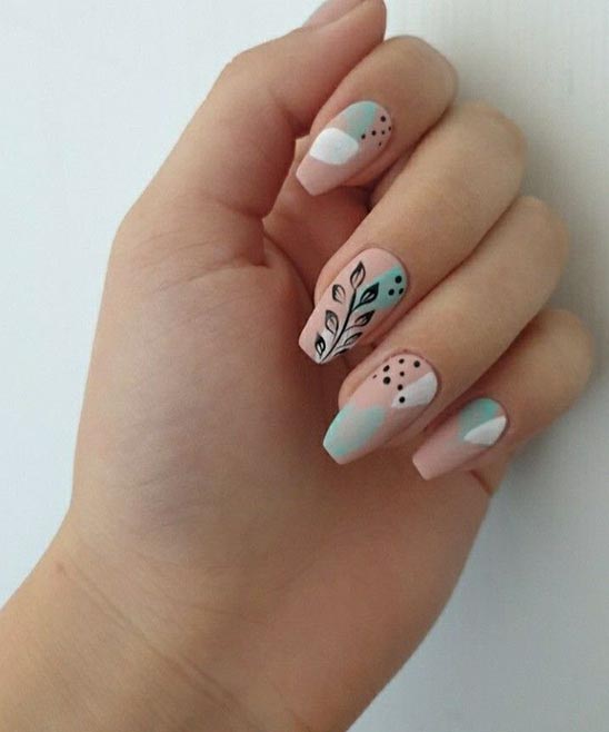 PINK ACRYLIC NAILS COFFIN SHORT