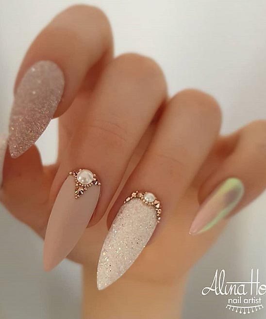 PINK AND WHITE COFFIN NAILS WITH DESIGN