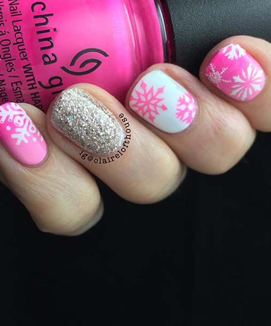 PINK AND WHITE COFFIN NAIL DESIGNS