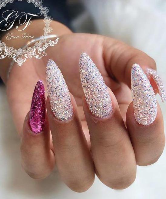 PINK AND WHITE DESIGN NAILS