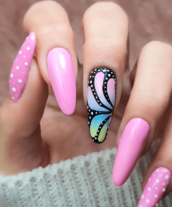 PINK AND WHITE NAIL DESIGN