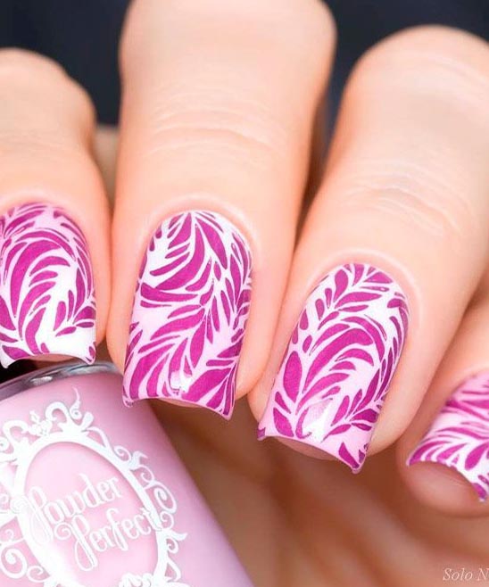PINK AND WHITE NAIL DESIGN