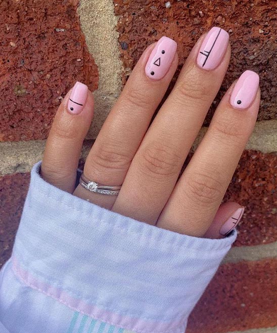 PINK AND WHITE NAILS WITH DESIGN