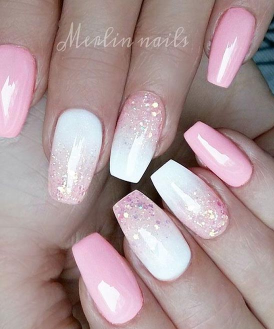 PINK AND WHITE NAILS WITH DESIGNS