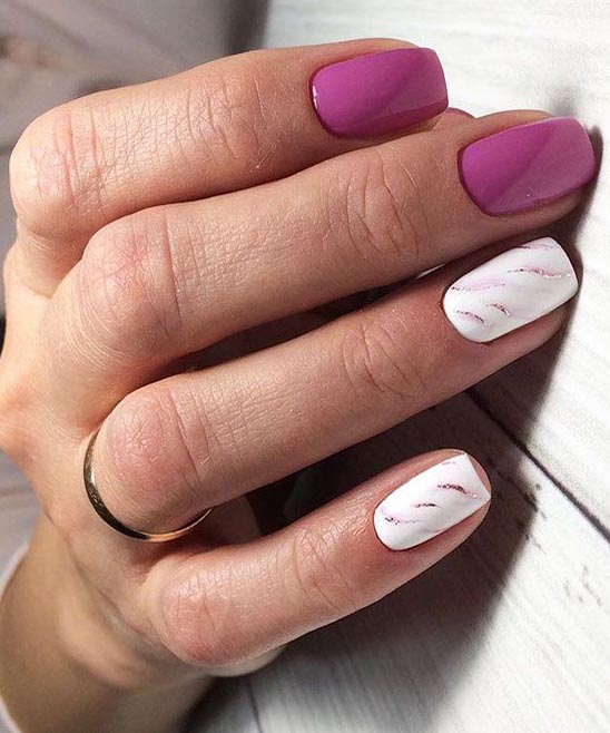 PINK AND WHITE OMBRE NAILS DESIGN