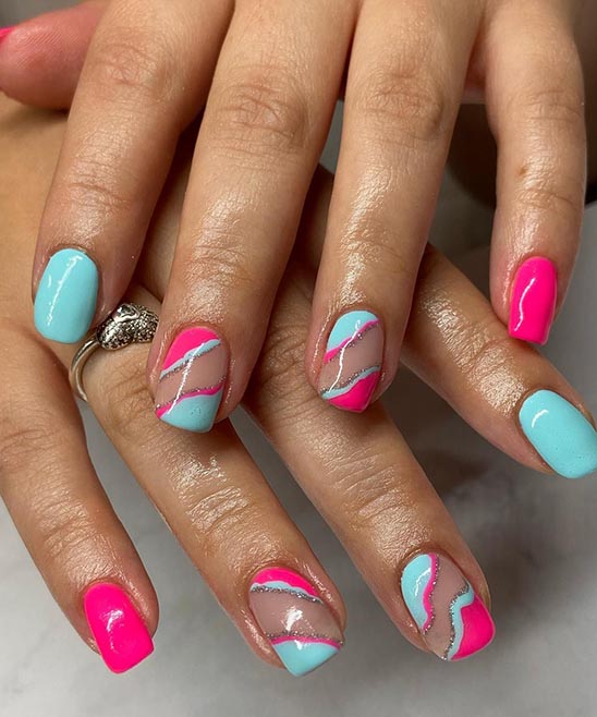 PINK AND WHITE OMBRE NAILS WITH DESIGN