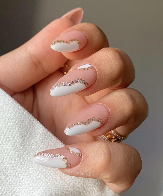 PINK AND WHITE OMBRE NAILS DESIGN
