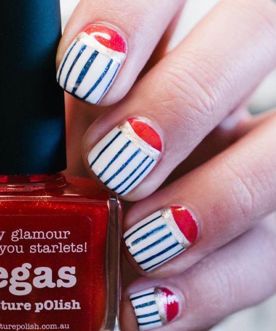 RED AND WHITE WEDDING NAIL DESIGNS