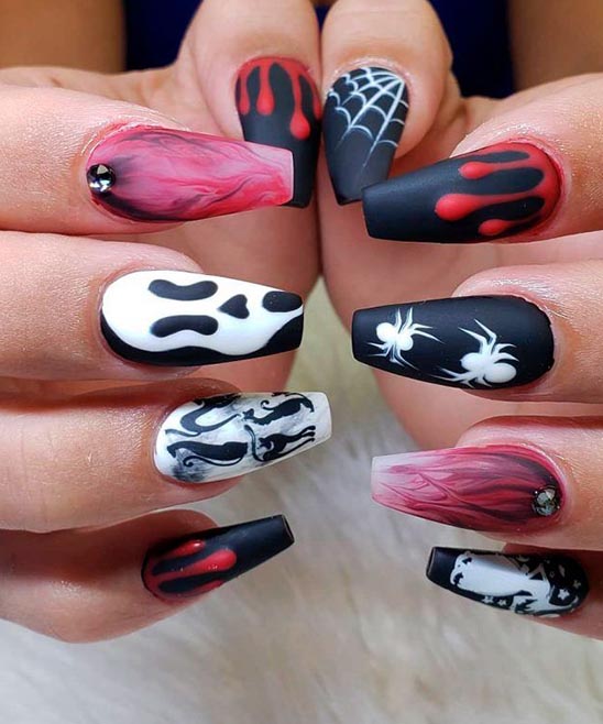 RED HALLOWEEN COFFIN NAILS