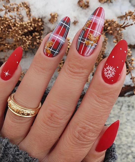 RED GOLD AND WHITE NAIL DESIGNS