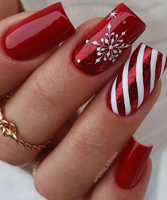 Red Acrylic Nails Design