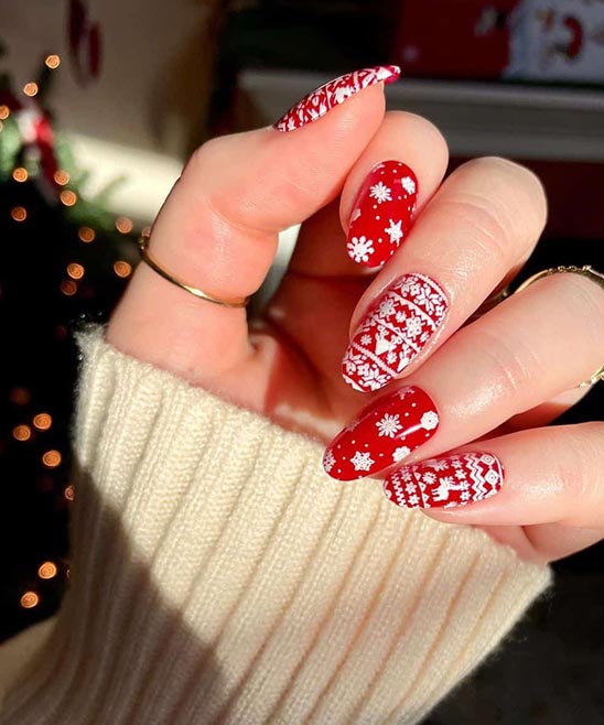 Red Christmas Nail Designs