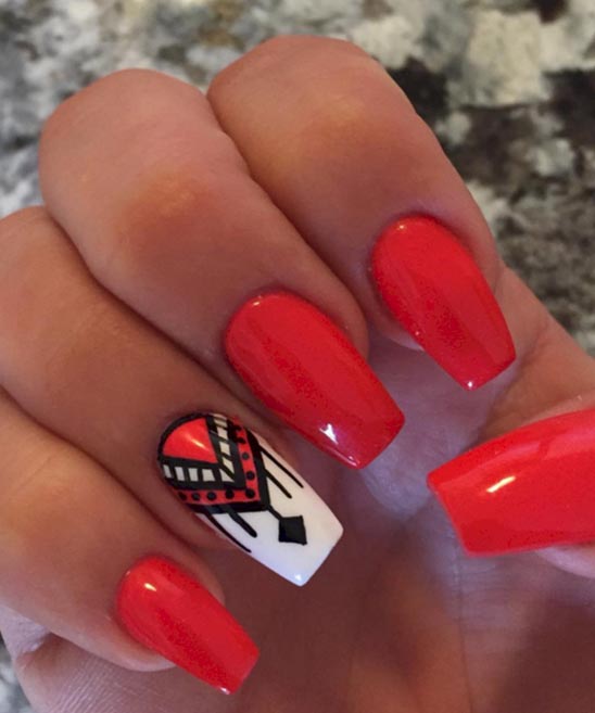 Red Chrome Nail Designs