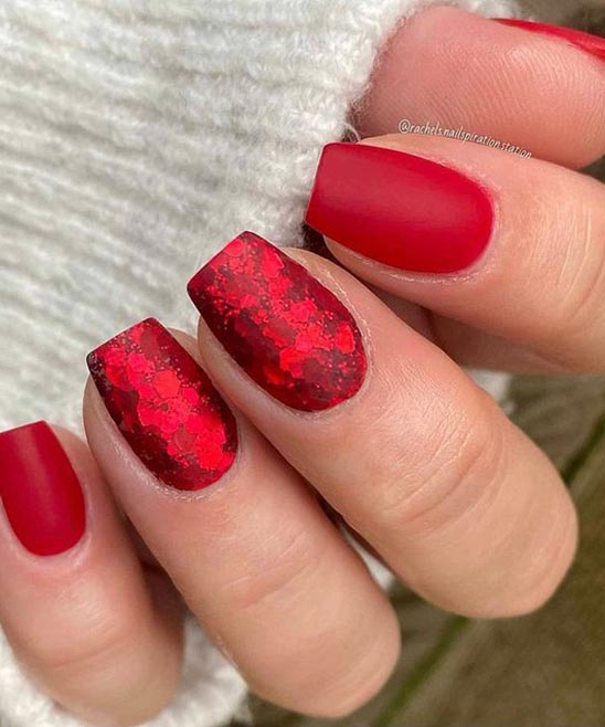 Red Coffin Nail Designs