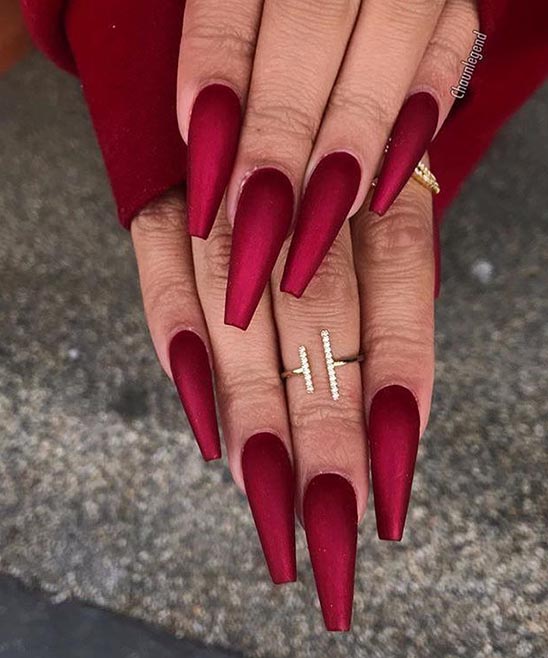 Red Color Nail Designs