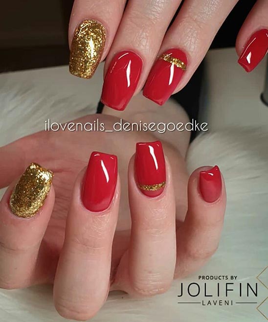 Red Color Nail Designs