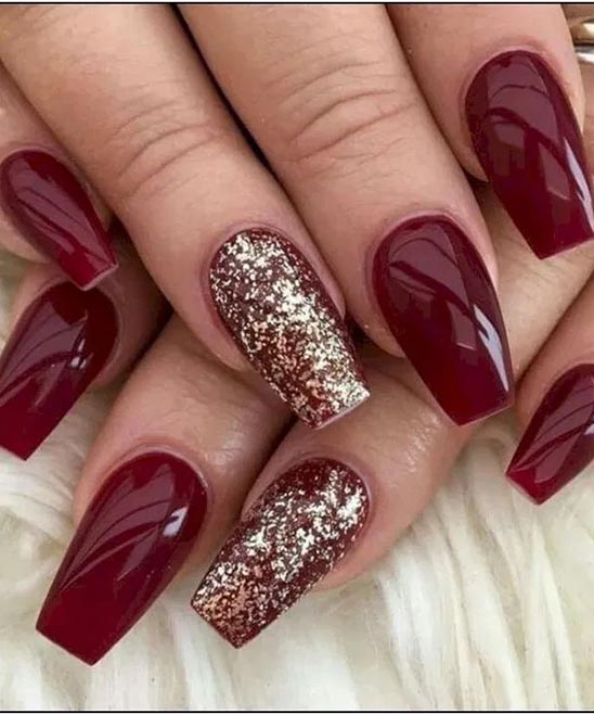 Red Nails Acrylic Designs