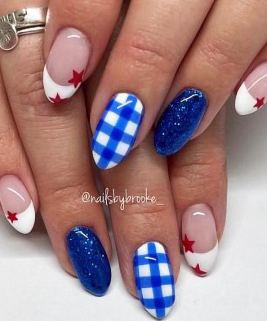 Red White and Blue Nail Art Designs
